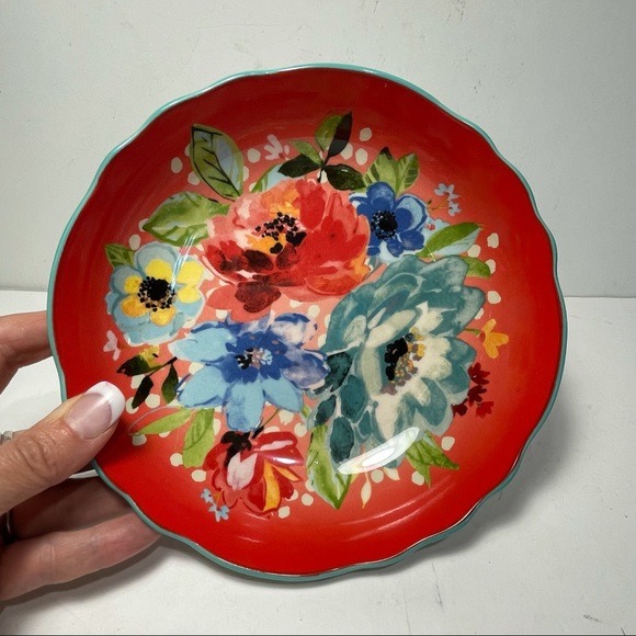 The pioneer women red floral bowl - Picture 6 of 6